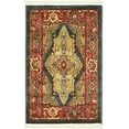 thumbnail image 2 of Unique Loom 3137367 2 ft. 2 in. x 3 ft. Arsaces Sahand Rectangular Rug, Dark Blue, 2 of 5
