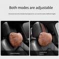 thumbnail image 6 of kanaroous Plush Car Headrest Universal Washable S Shape Relaxing Breathable Zipper Detachable Automotive Vehicle Cushion Beige, 6 of 6