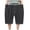 Black, variant on Mens Jean Shorts Strech Big and Tall Relaxed Loose Fit Elastic Waist Short Straight Leg Baggy Denim Shorts
