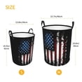 thumbnail image 2 of XMXY Round Laundry Basket Organizer, American Patriotic Distressed Waterproof Collapsible Dirty Clothes Basket Laundry Hamper, Medium Size, 2 of 8