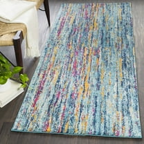 Livabliss Area Rugs for Living Room, 3x7 Harput Modern Blue Runner Rug, Bedroom Dining Room Home Decor Stain Resistant Carpet (2'7" x 7'3" Runner)