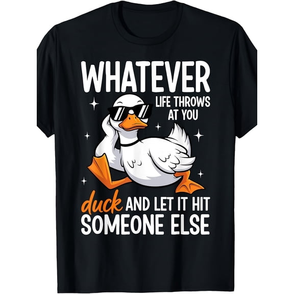 Unisex Funny Sarcastic Duck Graphic Novelty T-Shirt
