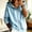 Light Blue, variant on Women's Zip Up Hooded Denim Jacket Long Sleeve Drawstring Hood Washed Loose Fit Jean Shacket Fall Winter Casual Daily Streetwear Coat for Women Blue XL