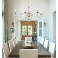 thumbnail image 5 of Kira Home Sherbrooke 44" French Country Chandelier, Distressed Wood Grain Metal Candle Chandelier, Smoked Cedar Wood, 5 of 8