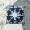 thumbnail image 2 of MLJA Navy Blue Christmas Decorative Throw Pillow Covers for Couch Sofa Living Room Bed, Cozy Bohemia Snowflakes Print Throw Pillows Cases Set Cushion Cover Pack of, 2 of 5