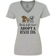 thumbnail image 3 of Inktastic Adopt a Rescue Dog Pet Women's V-Neck T-Shirt, 3 of 5