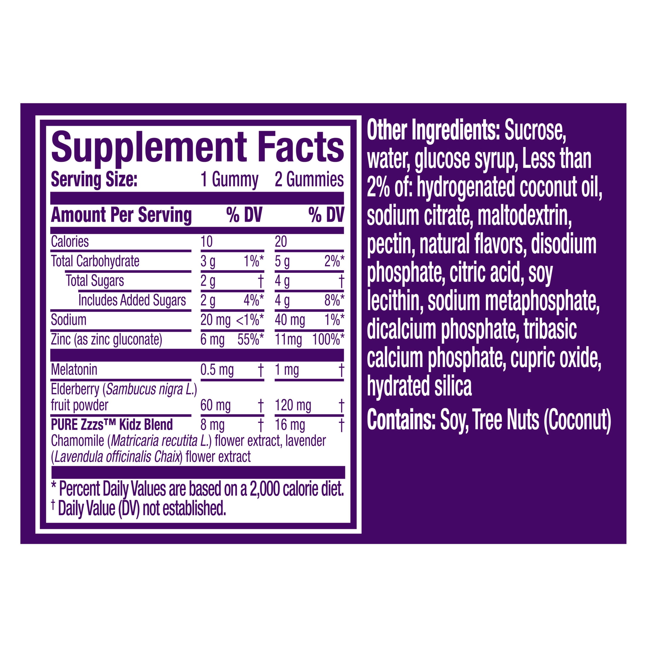 ZzzQuil Pure Zzzs Melatonin Sleep Aid Kids Gummies, Melatonin 1mg for Children, 42 Count