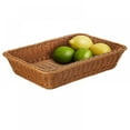 thumbnail image 3 of Prettyui Wicker Bread Basket, Long Woven Tabletop Food Fruit Vegetables Serving Basket, Restaurant Serving, Honey Brown, 3 of 8