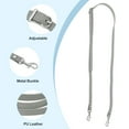 thumbnail image 3 of Uxcell 1 Pcs 47 inch Length Adjustable PU Leather Crossbody Shoulder Purse Strap with Silver Hardware Grey, 3 of 5