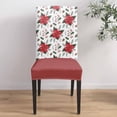 thumbnail image 4 of Chair Covers for Dining Room Set of 6,Watercolor Farm Red Flowers Stretch Seat Protector Removable Washable Chairs Slipcovers for Kitchen Banquet Wedding Hotel,Pine Fruit Country Floral, 4 of 6