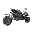thumbnail image 5 of deevoka Metal Three Wheeled Motorcycle Figurine Statue 16x6.5x8.5cm for Office Decor Black, 5 of 9
