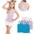 thumbnail image 6 of ZACPNCV 4 Pieces Girls Dance Tank Tops Racerback Camisole Undershirts Spaghetti Strap Camis Dance Clothes Tank Tops for Girls Pink 6-7 Years, 6 of 7