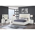 thumbnail image 2 of Coco 5-Drawer Modern Wood Chest with Mirror in White, 2 of 6
