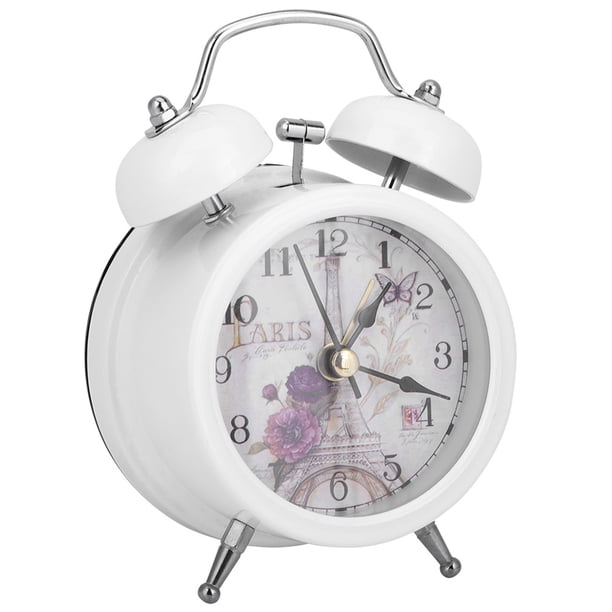 Reloj Despertador Digital Silencioso, Reloj Despertador Mini Reloj Despertador Digital Silencioso De Metal Con Luces Reloj Despertador Antiguo Junto A La Cama Para Estudiantes,