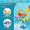 thumbnail image 2 of Juguetes de baño QODLIT sin agujeros para bebés de 0 a 12 meses o más con red de pesca, 2 of 7