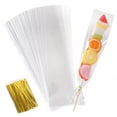 thumbnail image 1 of 200 bolsas transparentes y largas for dulces, bolsas de plástico de celofán for galletas, piruletas y embalaje de regalo de alimentos, ideales for bodas y fiestas de cumpleaños, 1 of 7