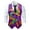 Light Purple, variant on Rotm Waistcoat Formal Suit Vest for Men Graphic Printed Evening Party Suit Single-Breasted Funny Vest Light Purple,M