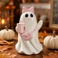 thumbnail image 4 of Halloween Resin Ghost Girl with Drink Figurine, Ghost Girl with Drink & Crossbody Bag, Funny Spooky Decoration for Gift, Cute Spooky Tabletop Ornament for Home, Mantel, Desk & Party Decoration, 4 of 7