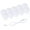 thumbnail image 1 of Muyoka Luces de espejo de vanidad con 10 bombillas regulables 3 modos de color Luces de maquillaje estilo Hollywood con cable USB Alimentación para tocador de maquillaje Muyoka Hogar, 1 of 7