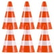 thumbnail image 2 of 6 conos de tráfico: Conos de advertencia para seguridad vial, construcción y estacionamiento - Equipo de señalización vial portátil de plástico de alta visibilidad, 2 of 8
