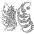 thumbnail image 4 of Alloy Moon And Charms 10Pack Designed For Craft Projects And DIY Jewelry Making In Silver Tone, 4 of 4