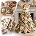 thumbnail image 3 of DIY Quilted Christmas Tree Kit, 3D Fabric Patchwork Craft Set for Beginners, DIY Christmas Tree Kit, 3D Fabric Patchwork, Quilting Craft, Handmade Tabletop Holiday Decor, Christmas Gift, 3 of 5