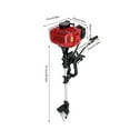 thumbnail image 5 of 2-Stroke 6 HP Outboard Motor Boat Engine 45CC Motor CDI Air Cooling Short Shaft, 5 of 16