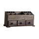 thumbnail image 2 of Organizador de tocador rústico, caja de almacenamiento de madera de estilo granja, 13 compartimentos para guardar maquillaje marrón, 2 of 9