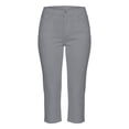 thumbnail image 6 of ZKunhua Women's High Waisted Slim Fit Capri Pants Button Casual Everyday Stretch Solid Color Classic Cropped Dress Pants (Dark Gray,XXL), 6 of 6