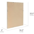thumbnail image 3 of Head West 26.5 in x 32.5 in Framed Beveled Accent Vanity Mirror, Gray, 3 of 6