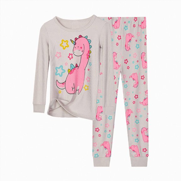 kmaduk Cozy Pajamas For Little/Big Boys Blue Shark Pattern Long Sleeves Holiday PJs Set Kid Size 6-18 (Khaki, 6-7 Years)
