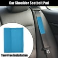thumbnail image 4 of Motoforti 4 Pcs Flannel Car Shoulder Seatbelt Pad Covers Universal Blue 23x6cm, 4 of 7