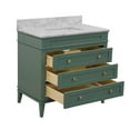 thumbnail image 6 of Eleanor 36" Bathroom Vanity with Sage Green Cabinet and Carrara Marble Top, 6 of 6