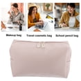 thumbnail image 2 of Unique Bargains Floral Makeup Bag Zipper Flower Cosmetic Pouch Gold Pink, 2 of 7