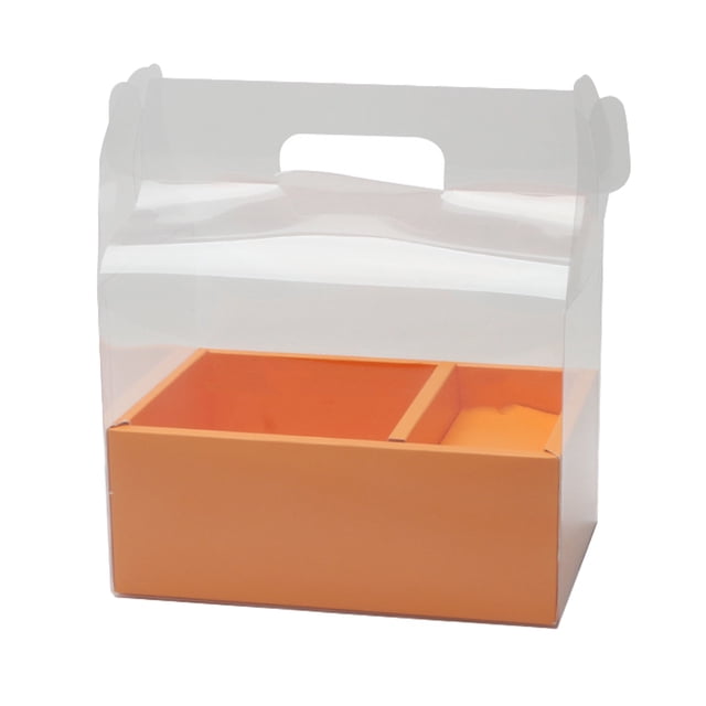 Caja de regalo Bolsa de pastel con asa Cajas de almacenamiento de flores Decoración Favor de fiesta Propuesta de compromiso decorativa Ceremonia Almacenamiento y organización del hogar Naranja Billuyoard HA081341-04