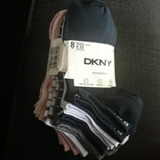 DKNY women's microfiber No Show socks 8 pack size 4-10 Color: Blush/Navy