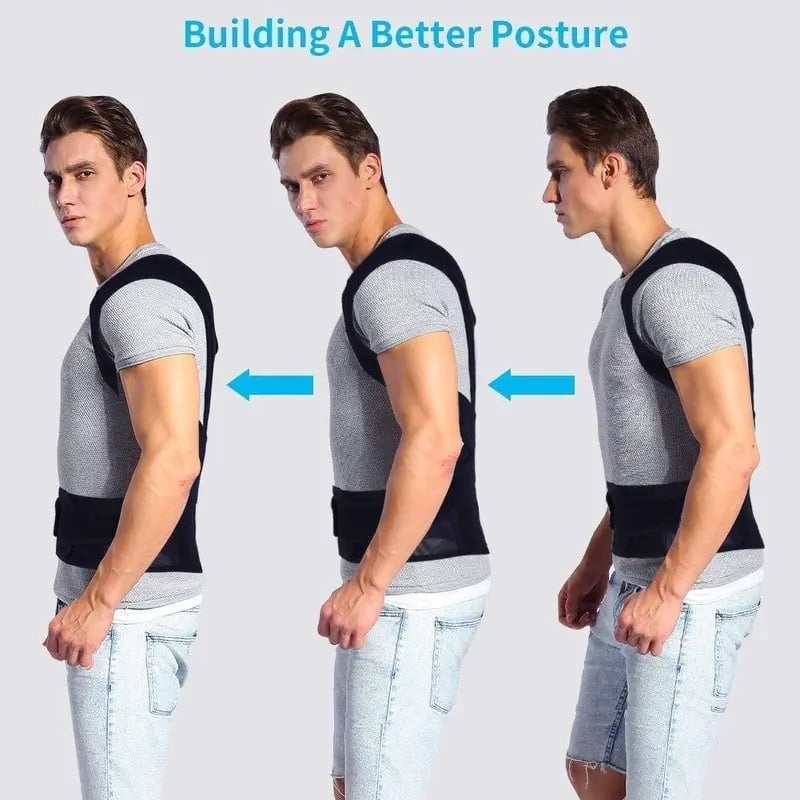 Back Brace Posture Corrector for Women and Men, Shoulder Straightener, Adjustable Full Back Support, Upper and Lower Back Pain Relief - Scoliosis, Hunchback, Hump, Thoracic, Spine Corrector