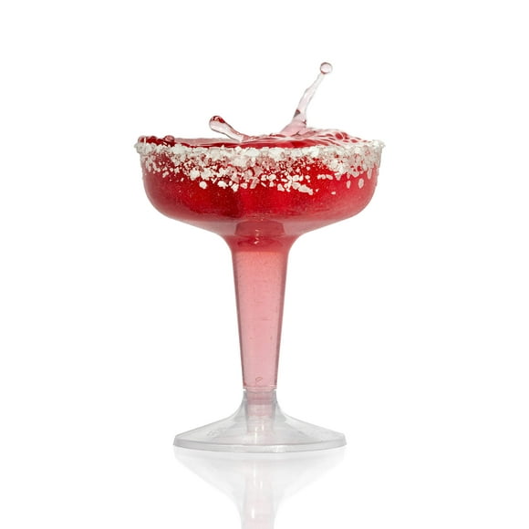 Exquisite Pack of 96 Heavy Duty Clear Plastic Cocktail Glasses The Disposable Cocktail Glasses are 4" inches Tall with a Round Rim that Makes it the Perfect Party Cup for Any Occasion