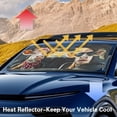 thumbnail image 6 of Xixirimido Windshield Sun Shade for Car SUV Truck Foldable Sunshade for Car Windshield Block UV Rays Keep Your Vehicle Cool Car Interior Accessories, Cute Cow, 6 of 8