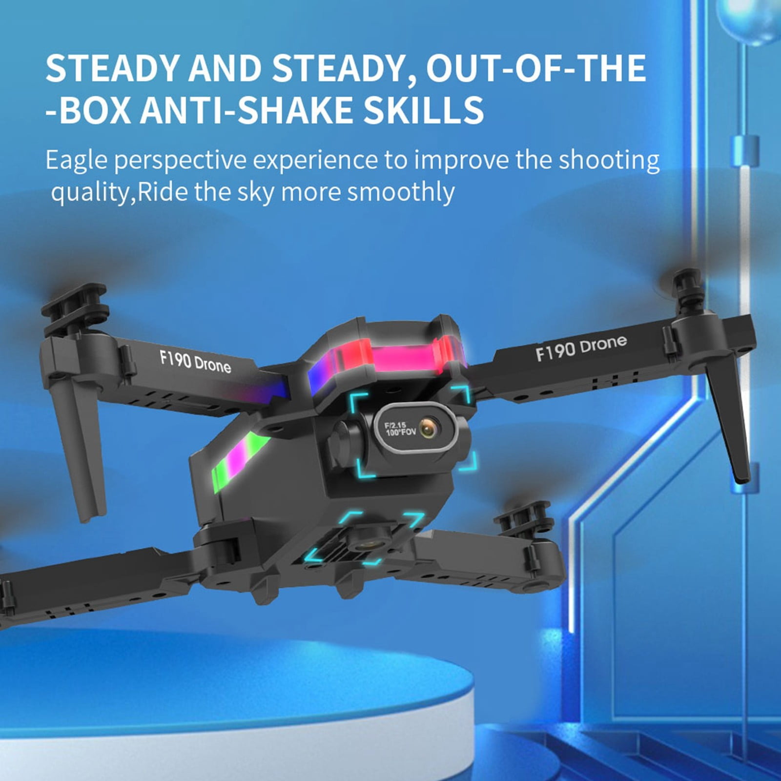 ESULOMP Drone with Daul 4K HD FPV Camera Remote Control Toys Gifts for Boys Girls with Altitude Hold Headless Mode Start Speed Adjustment