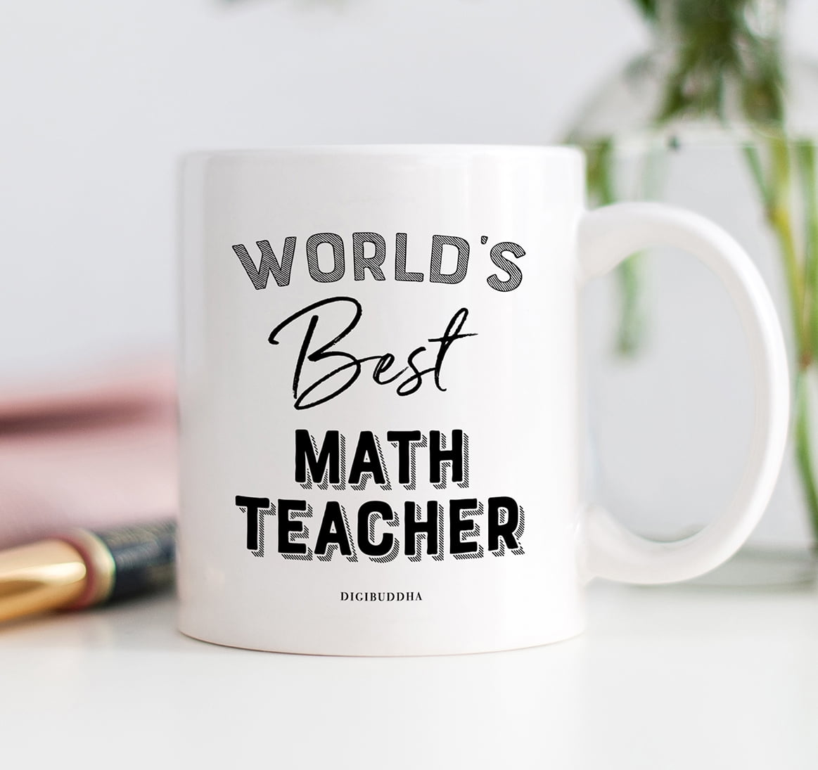 Personalised Teacher Coffee Tea Mug World's Best Maths Teacher Gift Present 