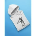 thumbnail image 3 of Giraffe Head Pencil Drawing Hoodie Women -Image by Shutterstock, Female 3X-Large, 3 of 4