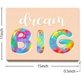 thumbnail image 2 of Dream Big Canvas Wall Art,Inspirational Positive Quote Artwork Picture Poster Decor for Home Kids Room Classroom Playroom Nursery,12 x 15 Inch, 2 of 6