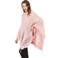 thumbnail image 5 of LELINTA Women Knitted Poncho Cape Tassel Oversized Cardigan Sweater Long Shawl Scarf Pullover Jumper, One Size, 3 Colors, 5 of 7