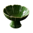 thumbnail image 4 of Frutero de cerámica con base decorativa para encimera de cocina, bandeja de frutas con forma de loto. Verde, 4 of 9