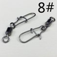 thumbnail image 1 of 100 Pcs Ball Bearing Fishing Swivels Snap Rolling Sea Connector Stainless Steel 1 - Does Not Contain Composite Wood 8#, 1 of 7