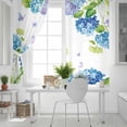 thumbnail image 5 of Blue Hydrangea Blackout Curtains for Bedroom/Living Room, Farmhouse Butterfly Spring Floral Thermal Insulated Kitchen Drapes with Grommets, Light Blocking Window Treatment, 2 Panels 52" x 63", 5 of 7