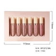 thumbnail image 4 of HANDAIYAN Juego de 6 labiales líquidos mate HANDAIYAN, duraderos y de acabado suave, ideal para cualquier ocasión. Presentación en elegante estuche, opción Set A., 4 of 6