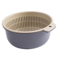 thumbnail image 2 of Food Strainer Vegetable Washing Drainage Basket Mixing Filter Use Thicken Material Sturdy Multifunctional Fruit Cleaning Basin for Noodles Large Violet, 2 of 9