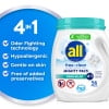 all Unit Dose Laundry Detergent, Mighty Pacs, Free Clear, Odor Relief, 72 Count